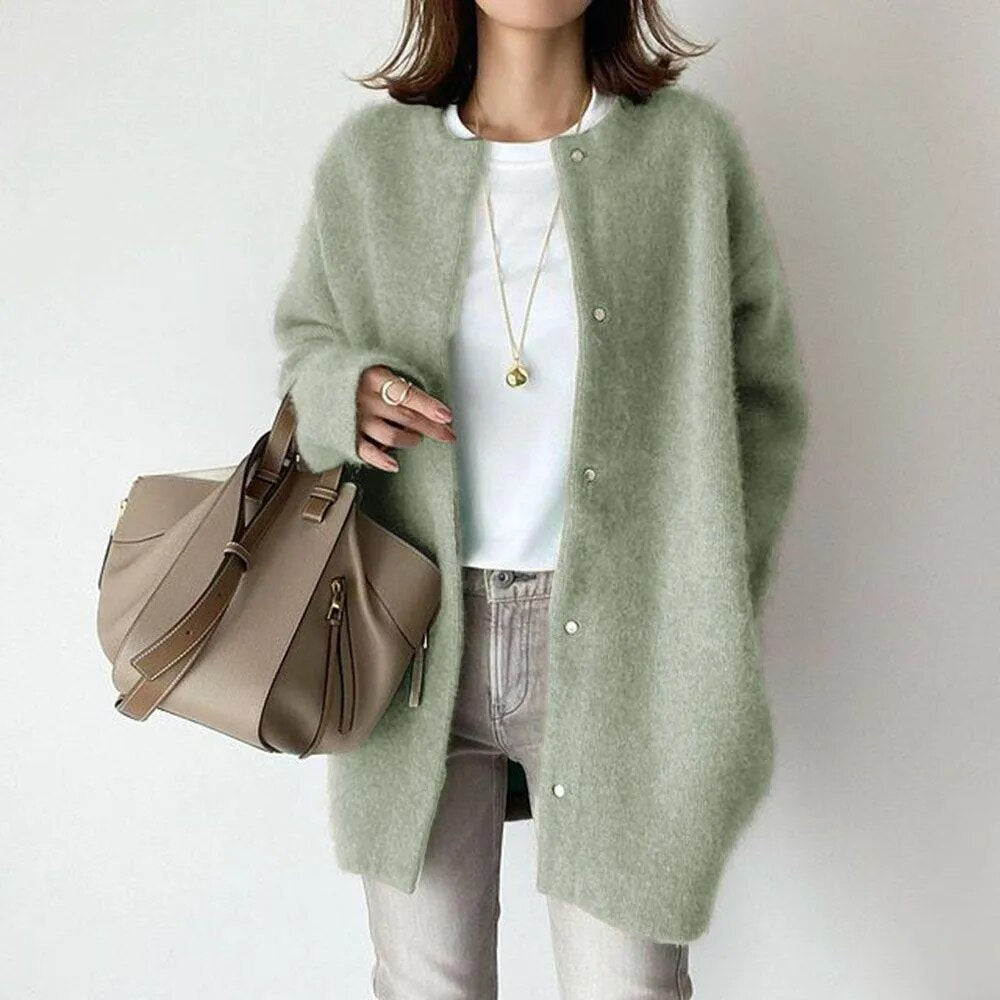 Soft Women's Knit Button Cardigan
