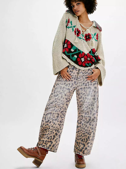 Fashionable Leopard Skinny Jeans