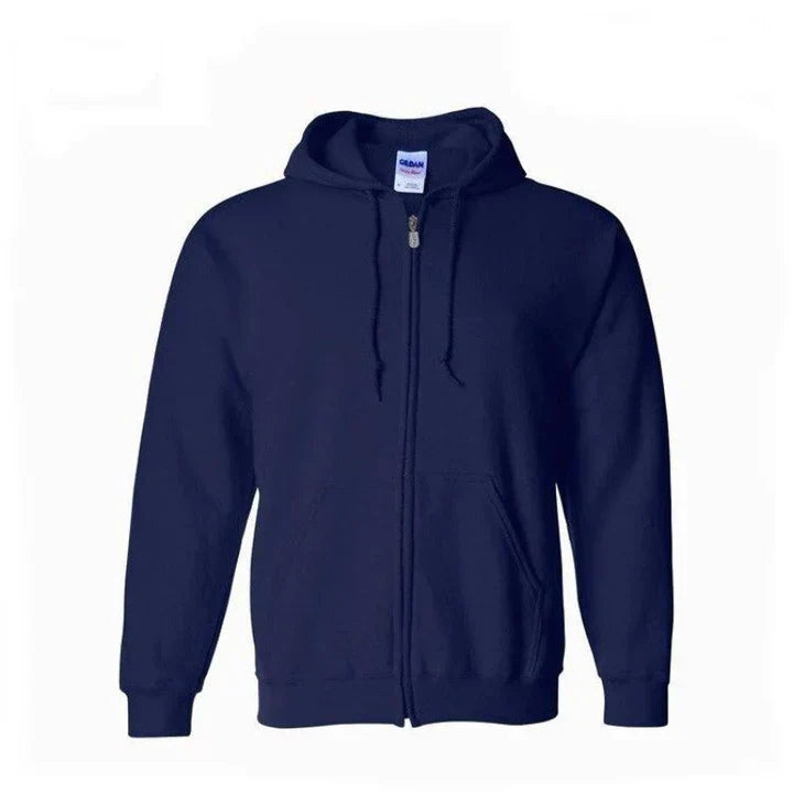 Relaxed Fit Zipper Hoodie for Men