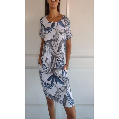 Relaxed Fit Crew Neck Dress