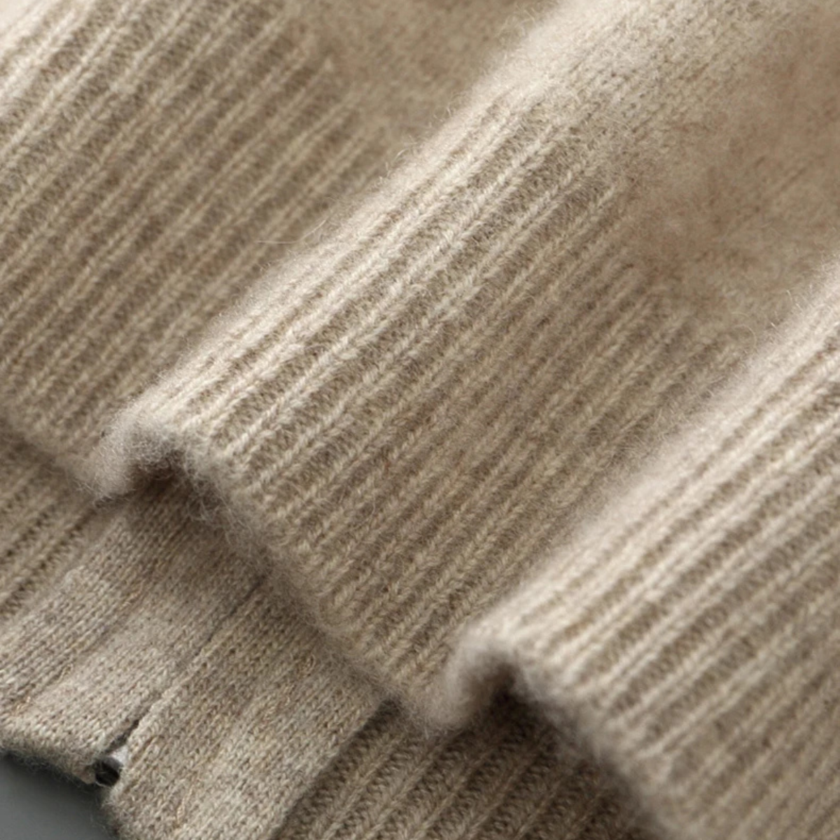 Premium Men's Soft Cashmere Zip Sweater