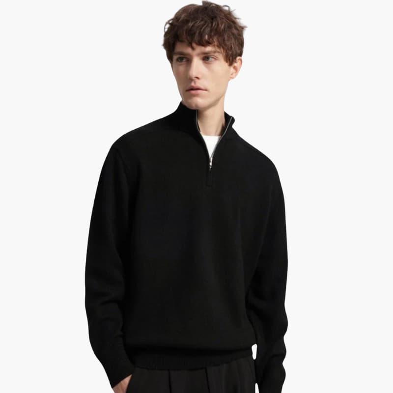 Men's Thermal Fleece Zip Sweater Warm & Cozy