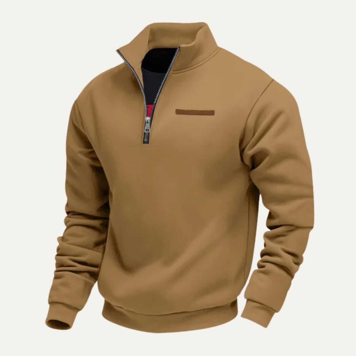 Men's Cozy Crew Neck Half Zip Knit Sweater