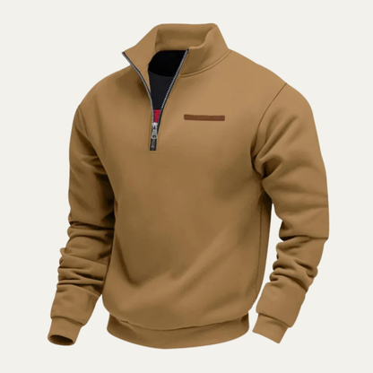 Men's Cozy Crew Neck Half Zip Knit Sweater