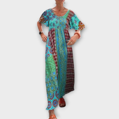 Vibrant Floral Maxi Dress for Women