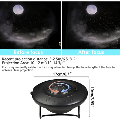 Cosmic Star Projector with Colorful Lighting Effects