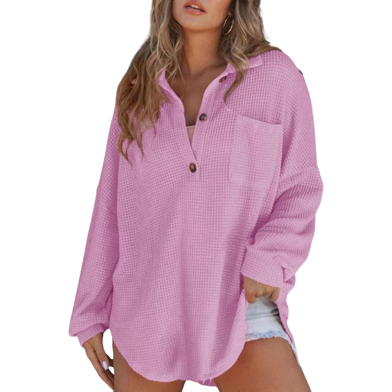 Ladies Casual V Neck Shirt Blouse