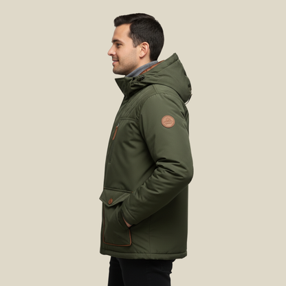 Warm Waterproof Men's Hooded Parka Jacket