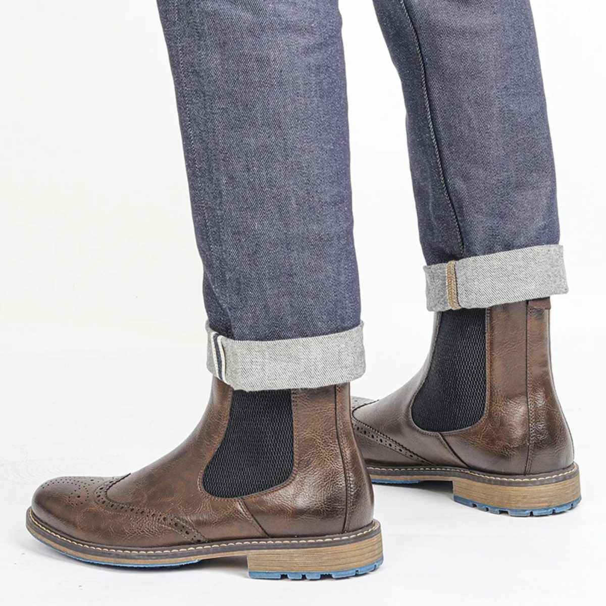 Luxury Men's Leather Ankle Chelsea Boots