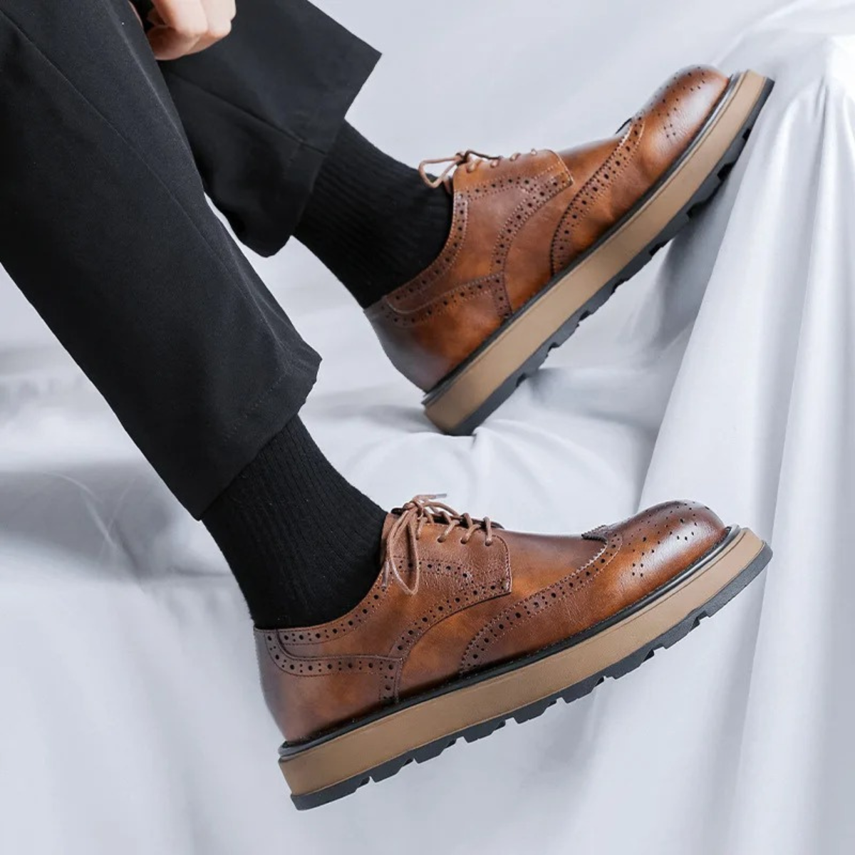 Luxury Mens Genuine Leather Oxford Shoes