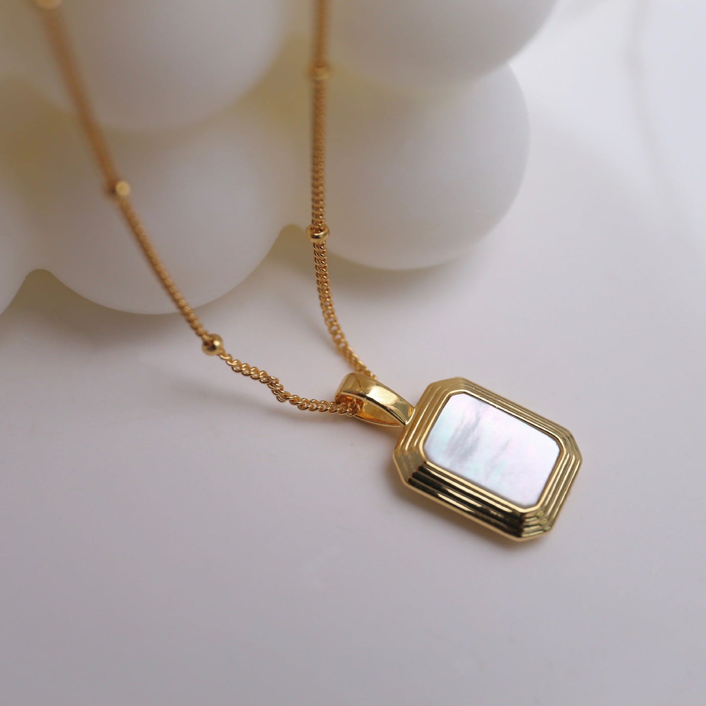 Classic Double Sided Silver Gold Pendant Necklace