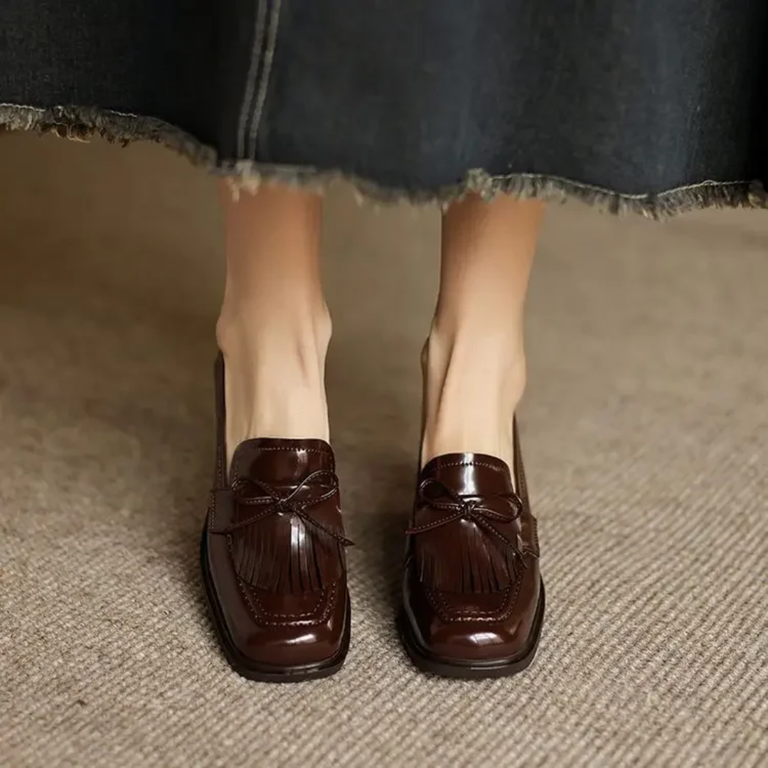 Elegant Women's Loafer Heel Shoes
