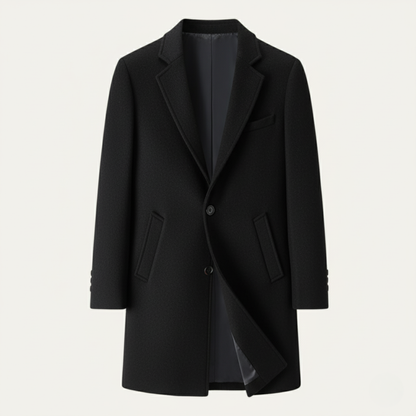 Classic Men's Wool Smart Overcoat