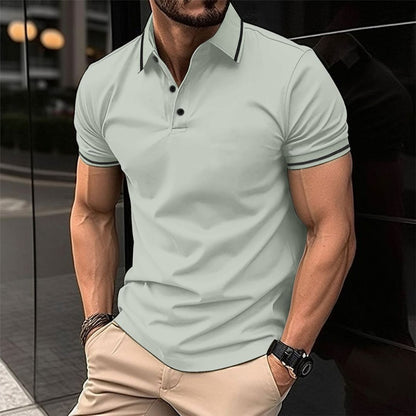 Men's Slim Fit Polo Shirt Soft Short Sleeve