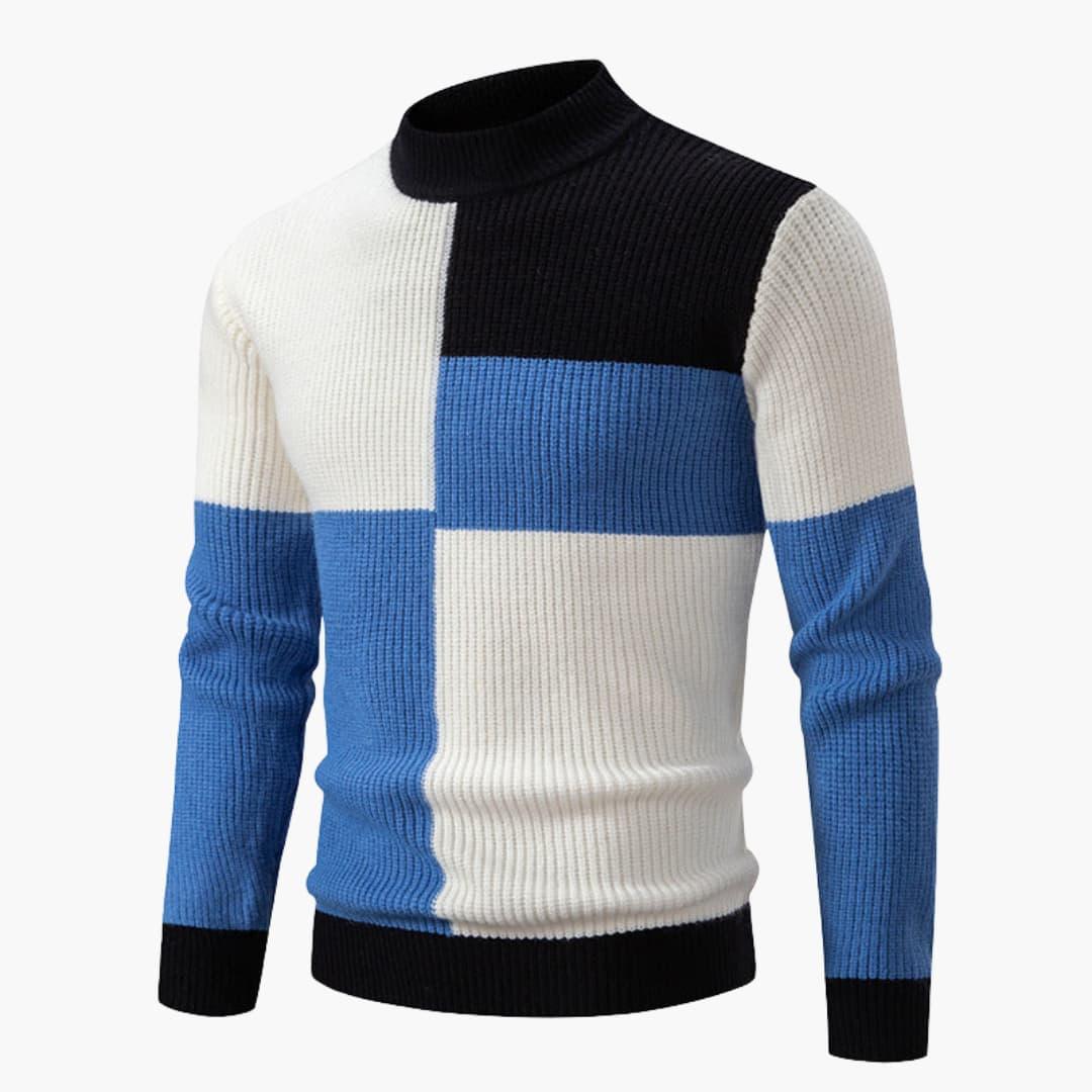 Classic Crew Neck Colorblock Sweater