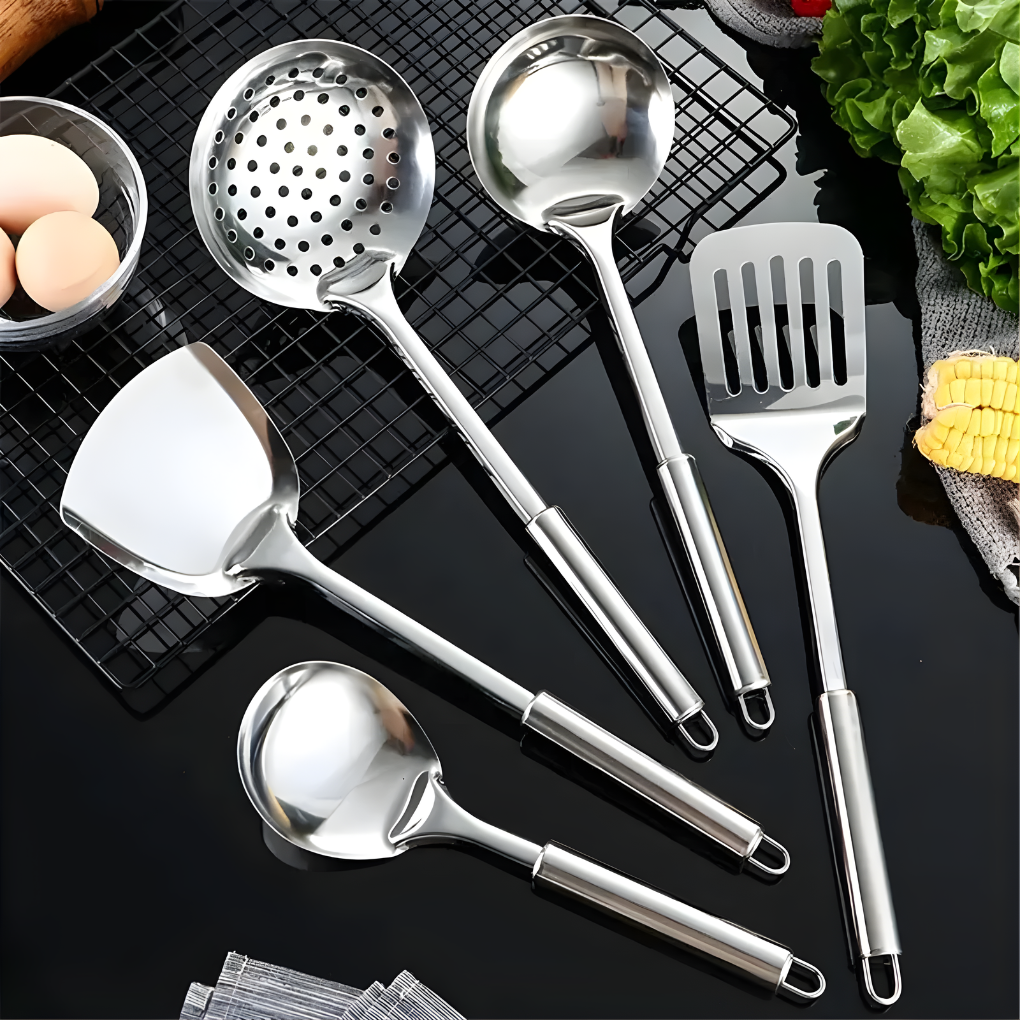 Essential Cookware Set of Durable Metal Utensils - Olytrend