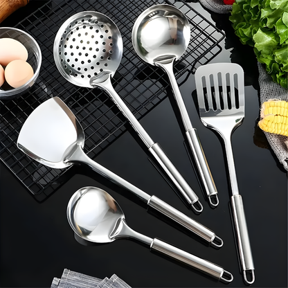 Essential Cookware Set of Durable Metal Utensils - Olytrend