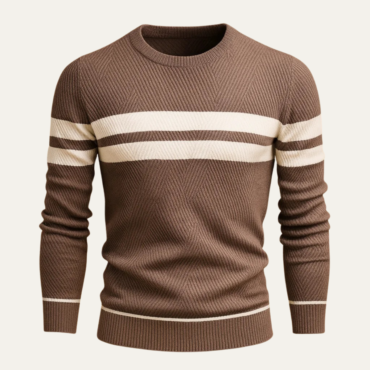 Classic Striped Crew Neck Sweater - Nocini
