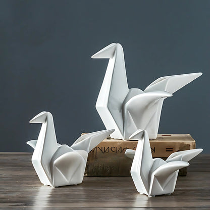 Simple White Bird Figurine Decor - Nocini