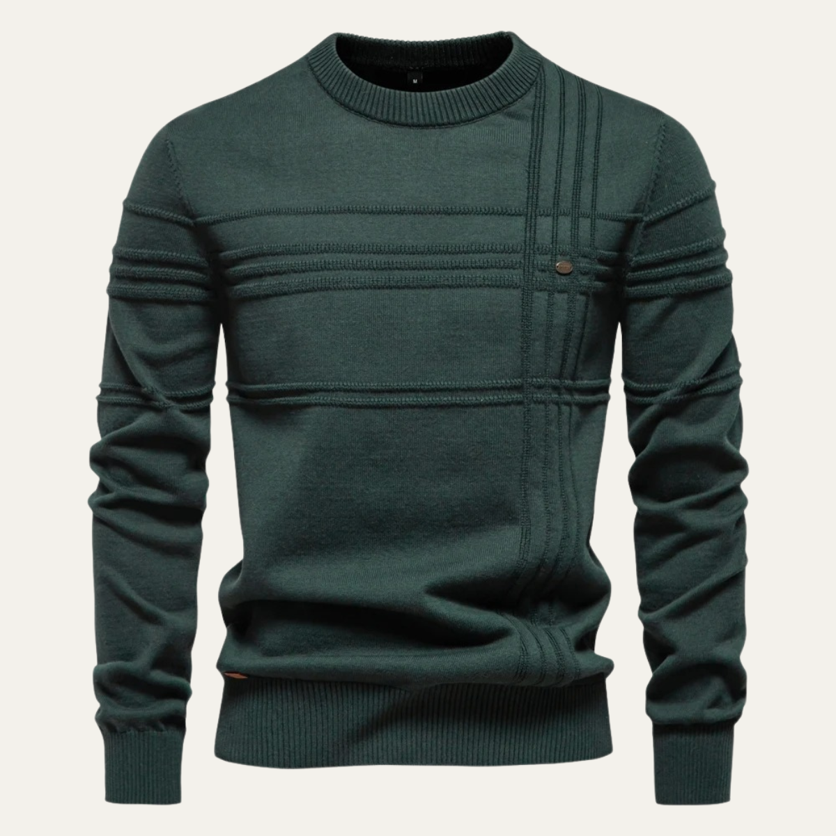 Comfortable Men's Traditional Crew Neck Pullover Sweater