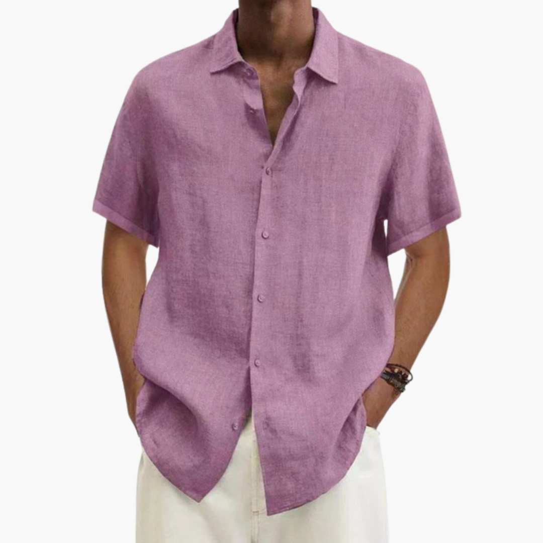 Relaxed Fit Short Sleeve Mens Summer Shirt