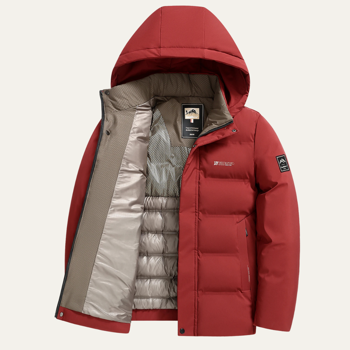 Men's Heavy Insulated Hooded Winter Puffer Coat