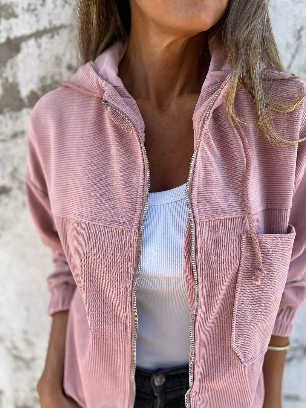 Relaxed Fit Hooded Cotton Jacket