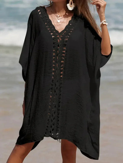 Summer Beach Cover Up Dressy V Neck Kimono