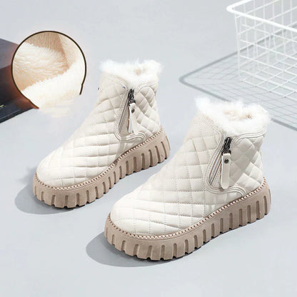Fashionable Black and White Ankle Boots