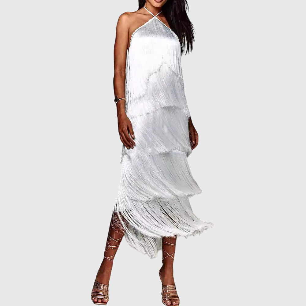 Fringed Fashionable Mini Dress