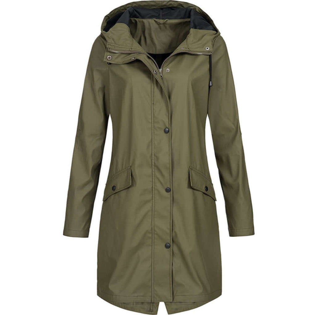 Ladies Classic Water Resistant Parka Coat