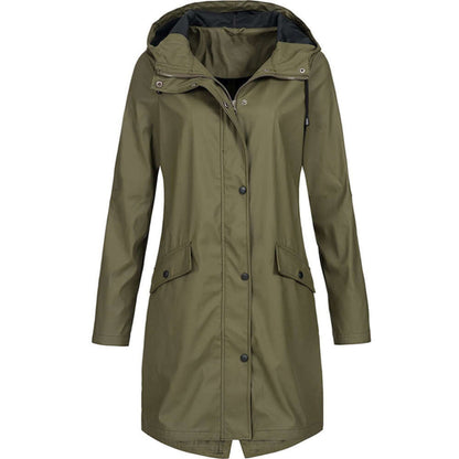 Ladies Classic Water Resistant Parka Coat