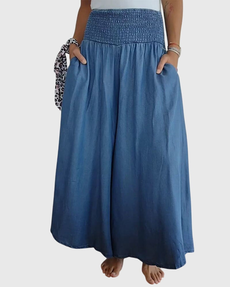 Soft Isabella Elastic Waist Pants - Olytrend