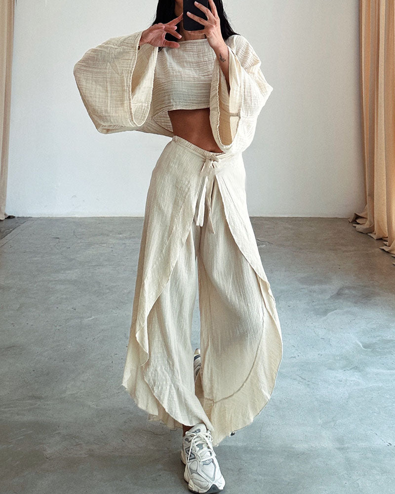 Breathable Cotton Two Piece Outfit