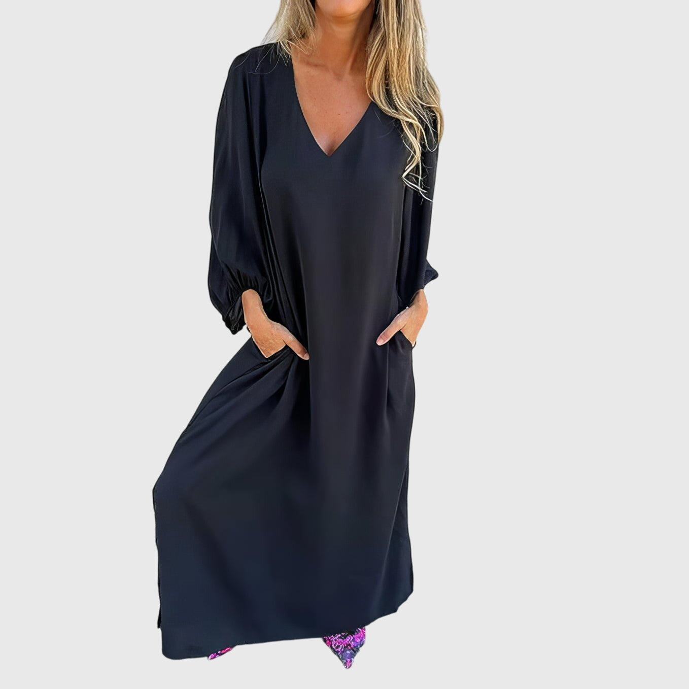 Flowy Maxi Dress With Side Pockets