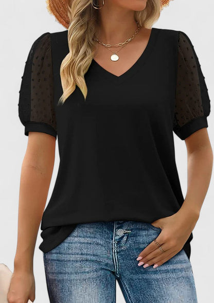 Relaxed Fit V Neck T Shirt