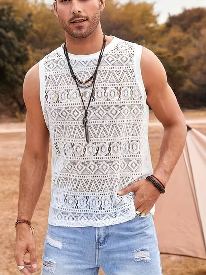 Men's Lightweight Mesh Tank Top - Nocini