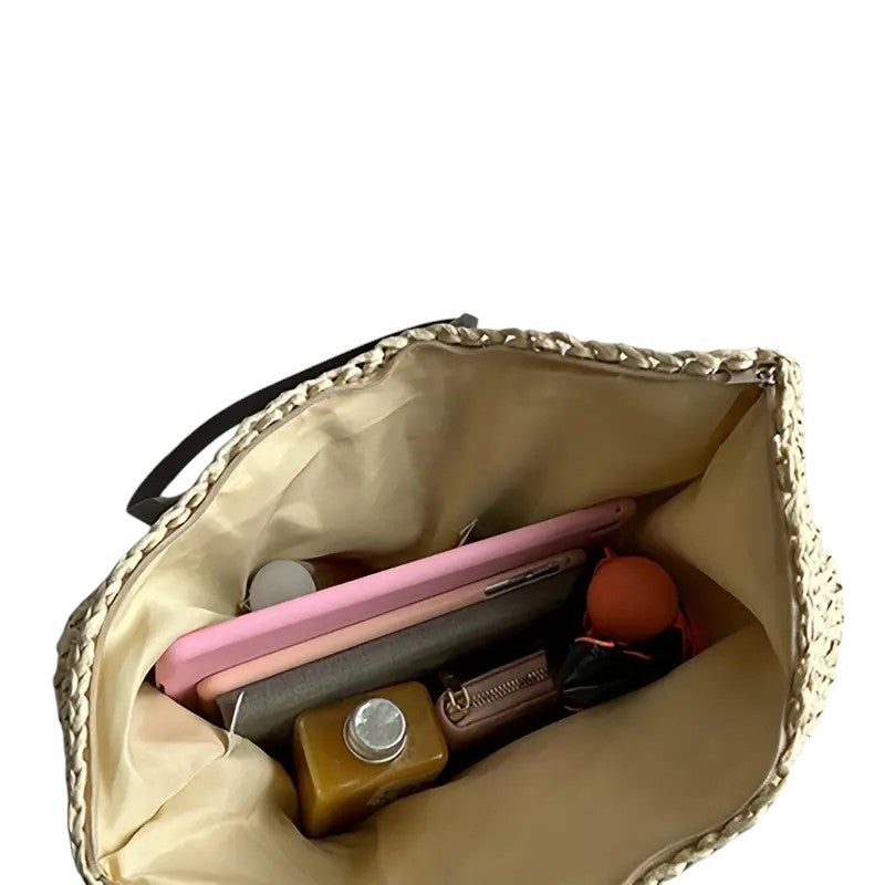 Natural Fiber Shopping Tote Bag