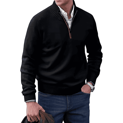 Men's Cozy Wool Quarter Zip Sweater