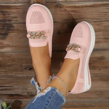 Casual Slip On Shoes with Cushioned Insoles and Metal Trim - Nocini