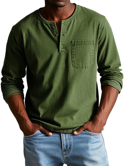 Classic Casual Men's Long Sleeve Shirt