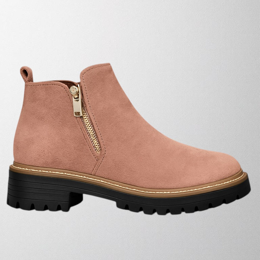 Comfortable Round Toe Zipper Boots