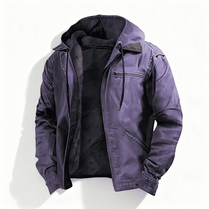 Waterproof Lined Zip Up Hooded Parka Jacket