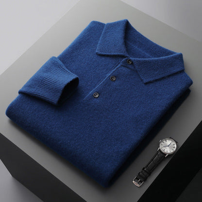 Men's Classic Fit Long Sleeve Polo Shirt