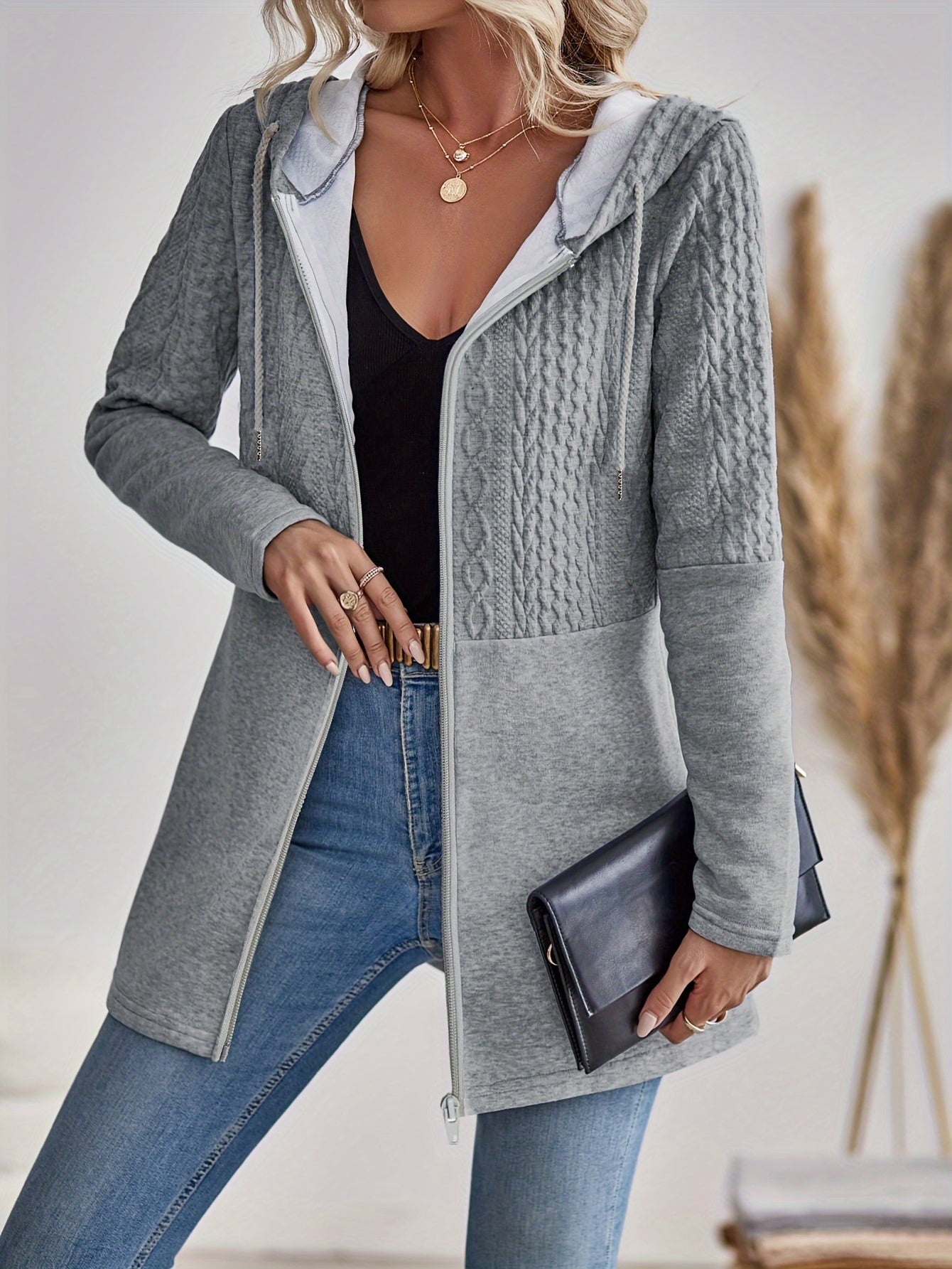 Classic Ladies Zip Up Hooded Sweatshirt - Nocini