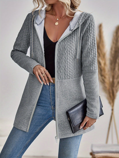 Classic Ladies Zip Up Hooded Sweatshirt - Nocini