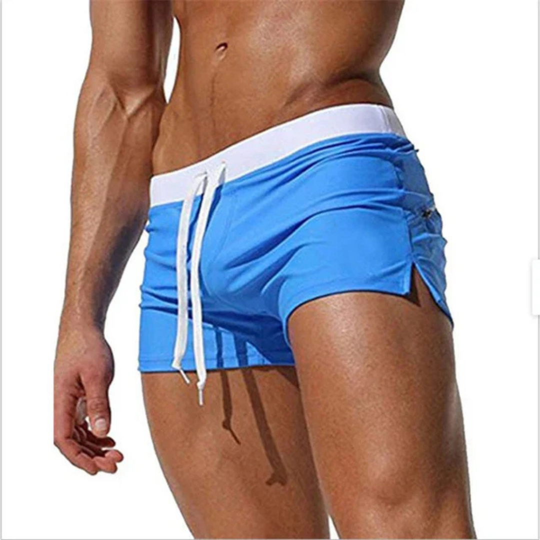 Men's Quick Dry Swim Shorts – Slim Fit – Adjustable Waist