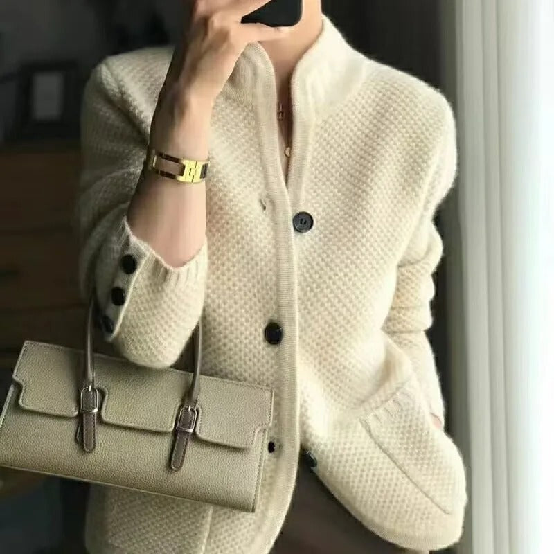 Cozy Women's Button Front Knit Cardigan Sweater - Nocini