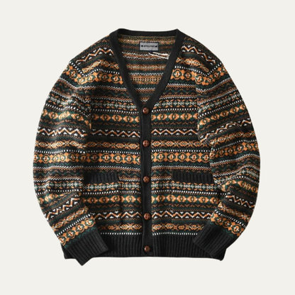 Classic Mens Vintage Style Knit Cardigan Sweater - Nocini