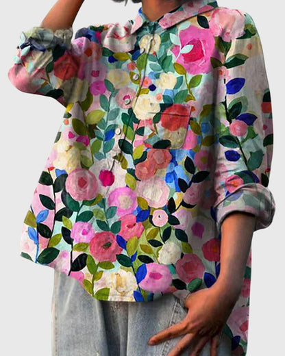 Women's Pretty Flower Pattern Top